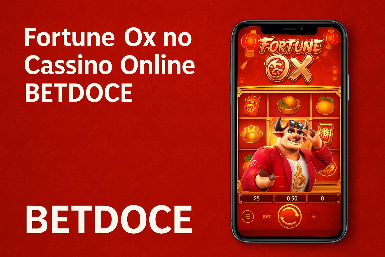 Fortune Ox no BETDOCE - Aposte Agora e Reivindique Seus Ganhos